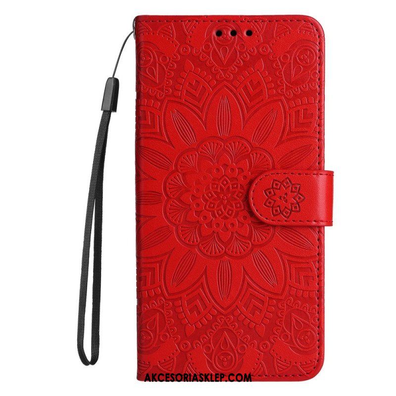 Etui Folio do Xiaomi Redmi Note 12 Pro Plus z Łańcuch Dekoracja Mandali Z Paskiem