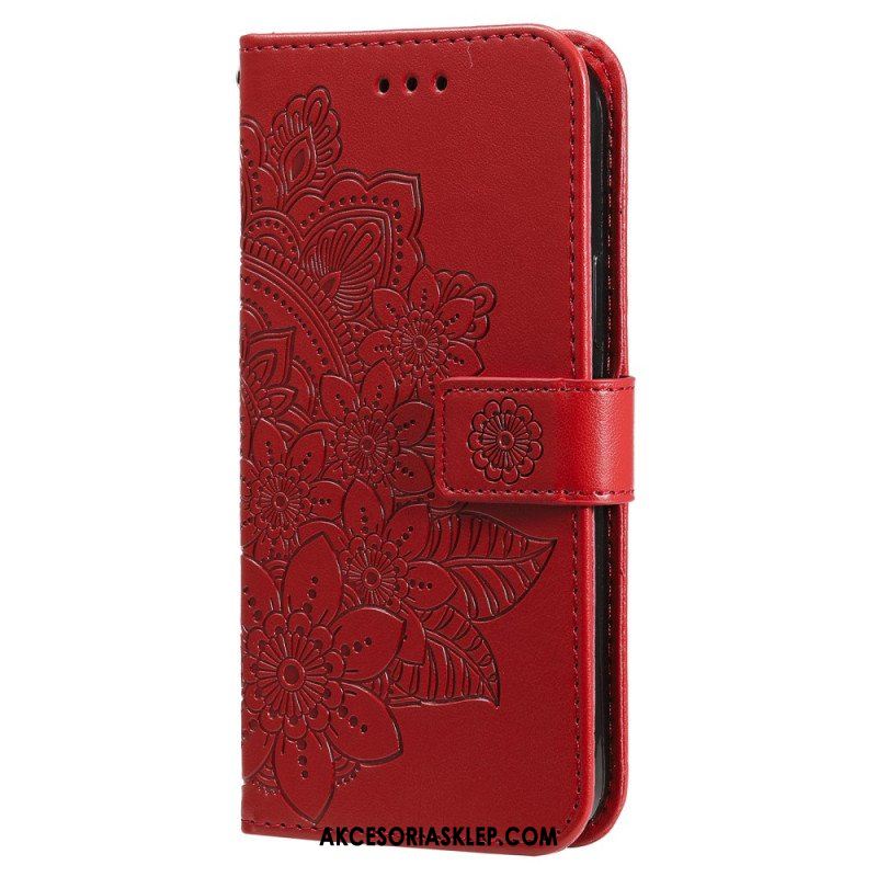 Etui Folio do Xiaomi Redmi Note 12 Pro Plus z Łańcuch Mandala Kwiatowa Na Pasku