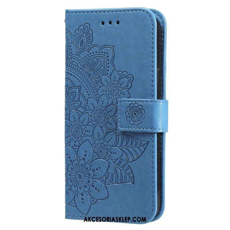 Etui Folio do Xiaomi Redmi Note 12 Pro Plus z Łańcuch Mandala Kwiatowa Na Pasku