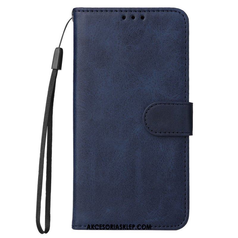 Etui Folio do Xiaomi Redmi Note 12 Pro Plus z Łańcuch Zwykły Z Paskiem