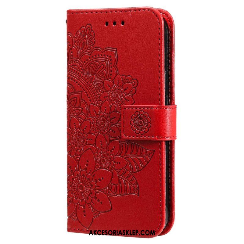 Etui Folio do Xiaomi Redmi Note 12 Pro z Łańcuch Mandala Kwiatowa Na Pasku