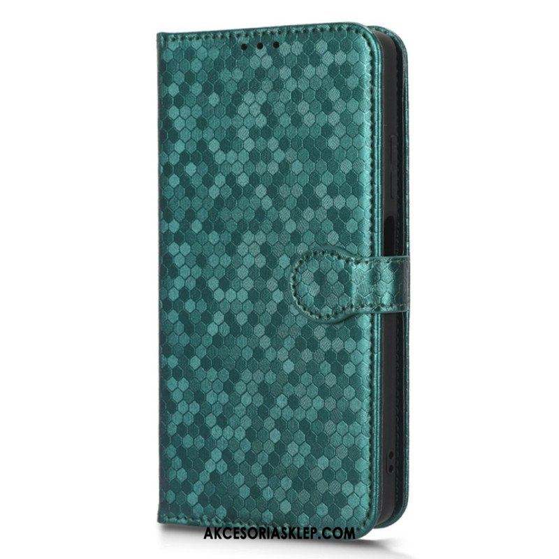 Etui Folio do Xiaomi Redmi Note 12 Pro z Łańcuch Wzór 3d Na Ramiączkach