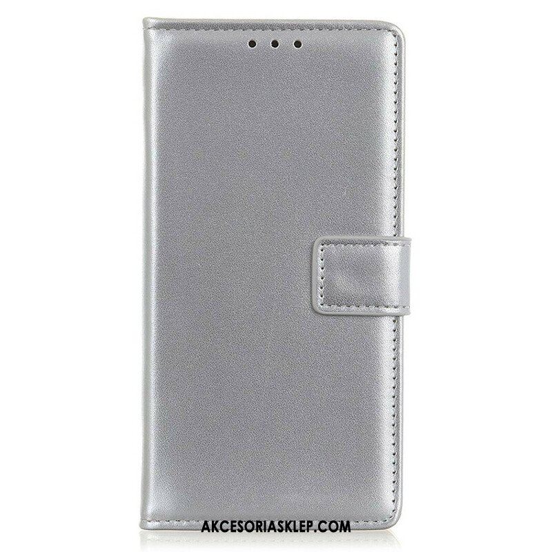 Etui Folio do iPhone 13 Mini Prosty Efekt Skóry