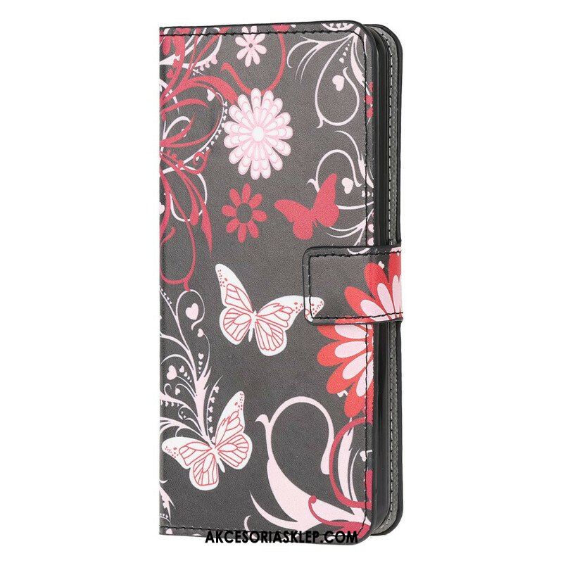 Etui Folio do iPhone 13 Mini Szalone Motyle