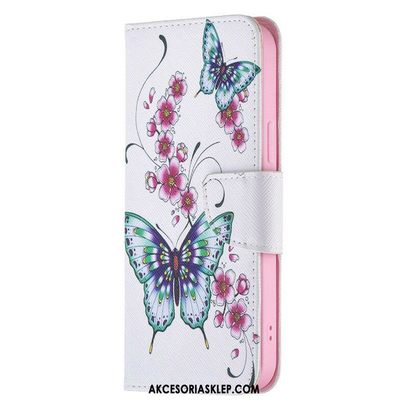 Etui Folio do iPhone 13 Pro Max Niesamowite Motyle