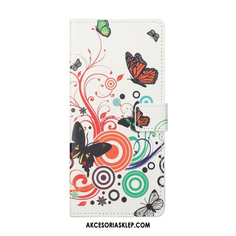 Etui Folio do iPhone 13 Pro Szalone Motyle