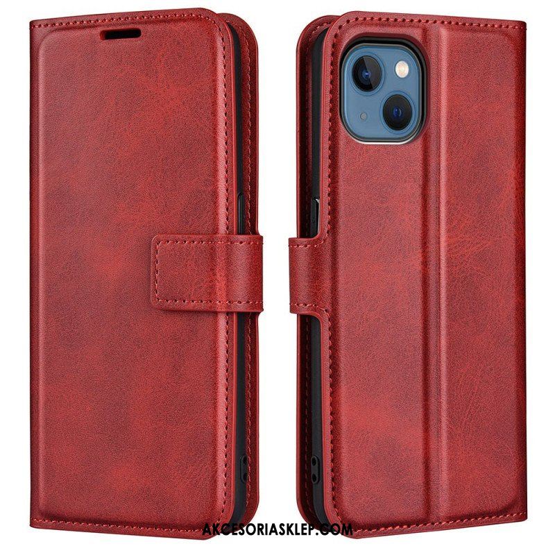Etui Folio do iPhone 14 Plus Smukły Ekstremalny Efekt Skóry