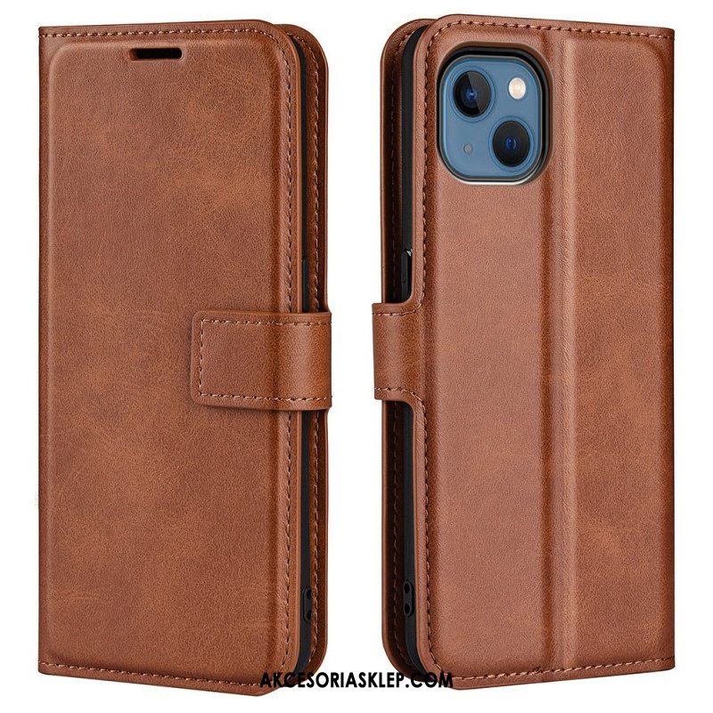 Etui Folio do iPhone 14 Plus Smukły Ekstremalny Efekt Skóry