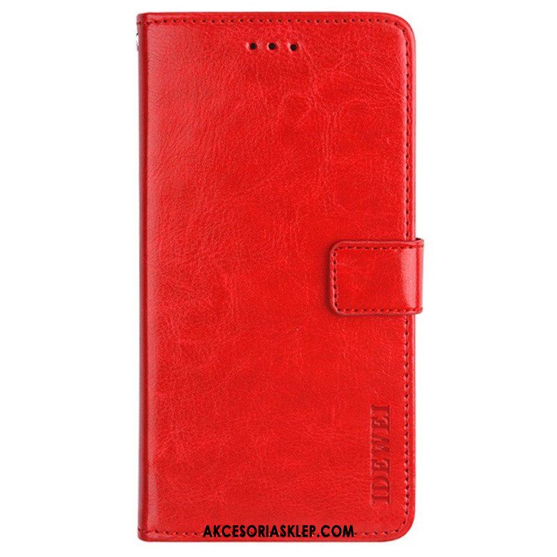 Etui Folio do iPhone 14 Pro Imitacja Skóry Idewei