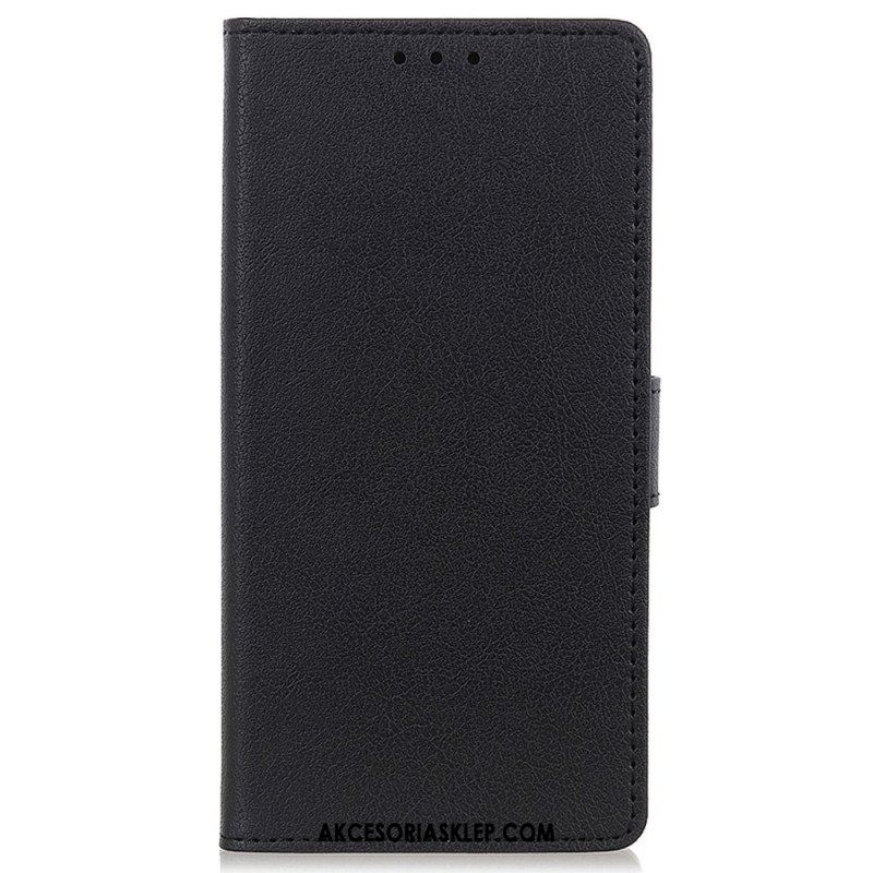 Etui Folio do iPhone 14 Pro Max Klasyczna Sztuczna Skóra