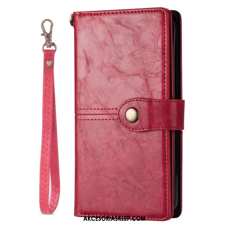 Etui Folio do iPhone 14 Pro Wielofunkcyjny W Stylu Vintage