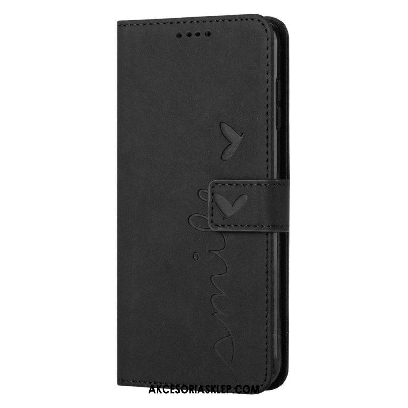 Etui Folio do iPhone 14 Uśmiech Ze Smyczą