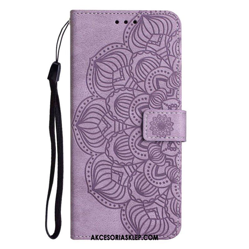 Etui Folio do iPhone 14 z Łańcuch Paskowata Mandala