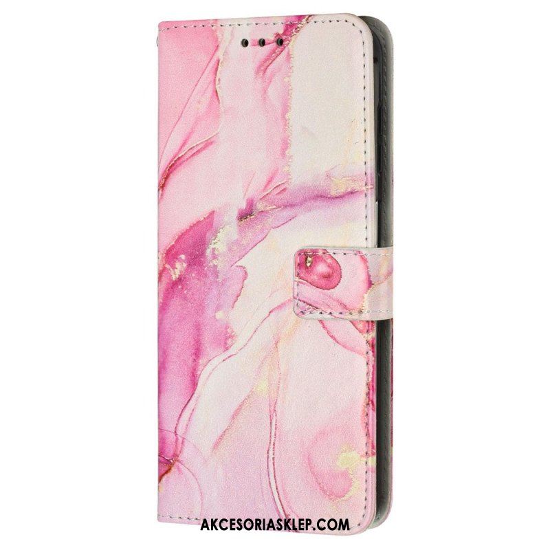 Etui Folio do iPhone 15 Pro Max Styl Marmurkowy