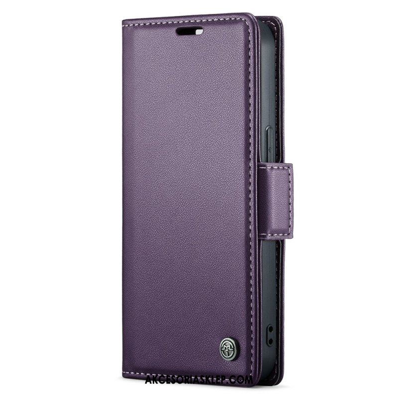 Etui Folio do iPhone 15 Skórzany Styl Caseme