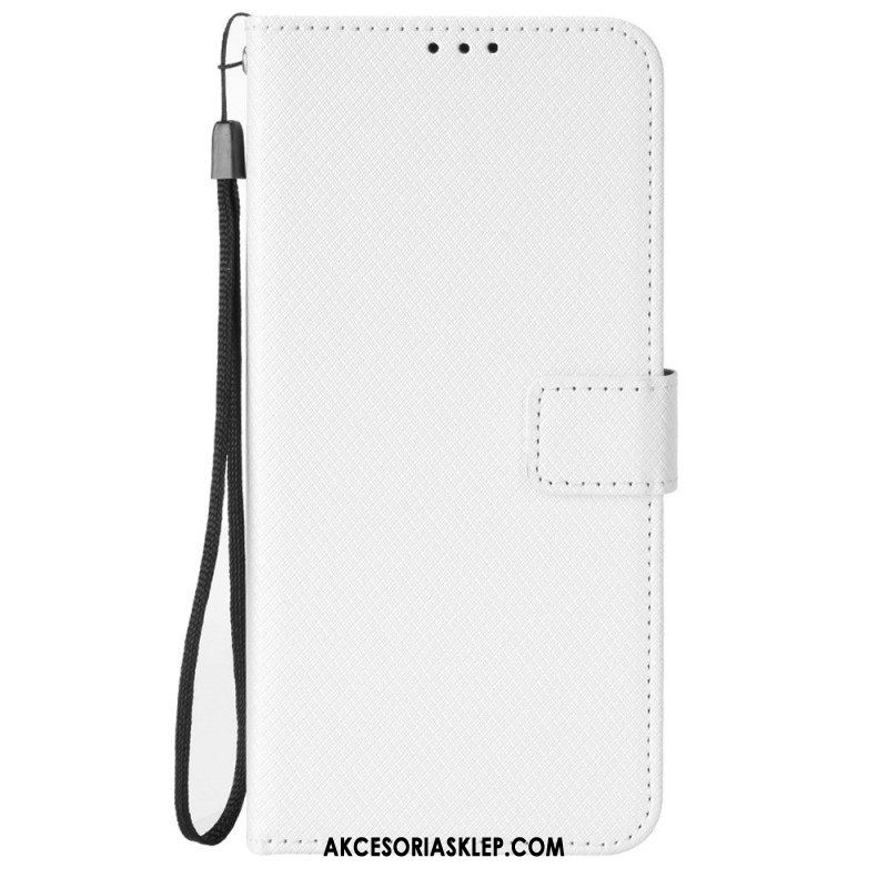 Etui Na Telefon Pokrowce do Honor Magic 5 Lite z Łańcuch Stylowa Sztuczna Skóra Z Paskami