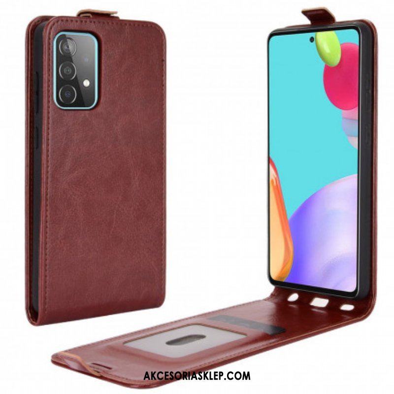 Etui Na Telefon Pokrowce do Samsung Galaxy A52 4G / A52 5G / A52s 5G Etui Folio Pionowa Klapa Z Efektem Skóry