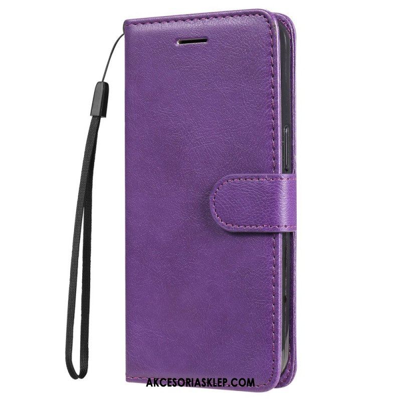 Etui Na Telefon Pokrowce do Samsung Galaxy M32 z Łańcuch Solid Color Series Strappy