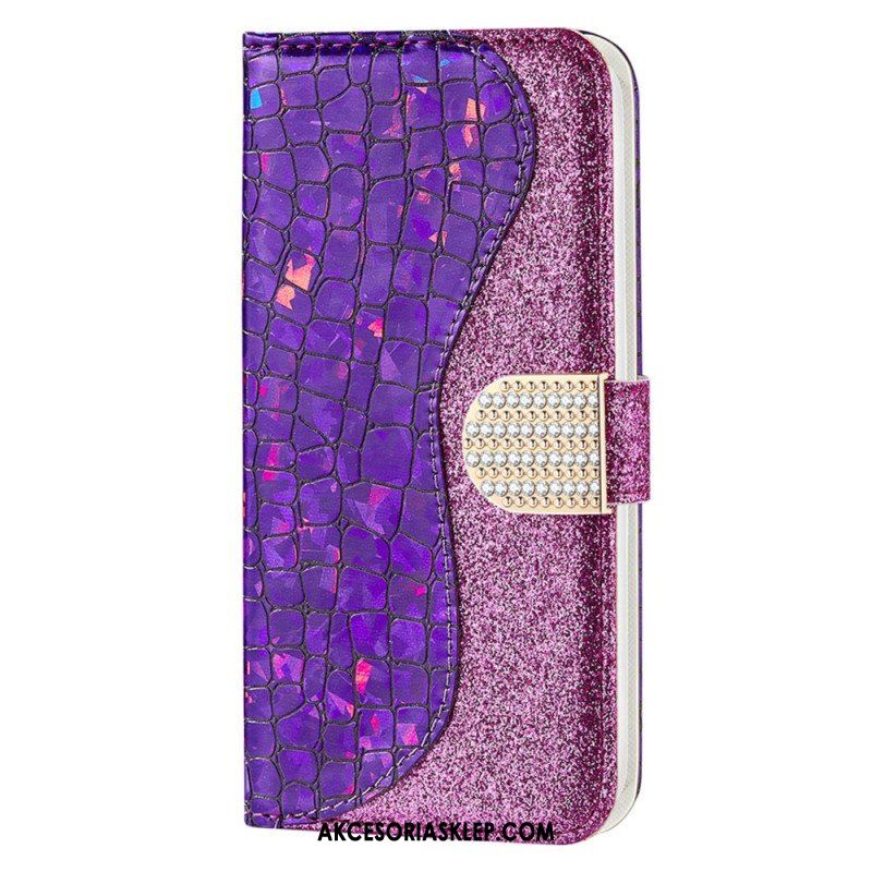 Etui Na Telefon Pokrowce do Samsung Galaxy S23 Ultra 5G Krokodyle Diamenty