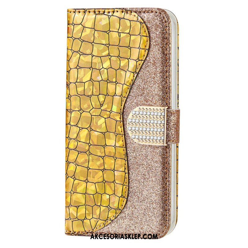 Etui Na Telefon Pokrowce do Samsung Galaxy S23 Ultra 5G Krokodyle Diamenty