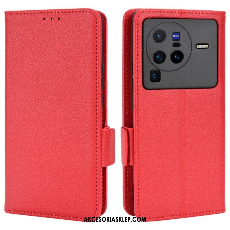 Etui Na Telefon Pokrowce do Vivo X80 Pro Etui Folio Flap Double Nowe Kolory