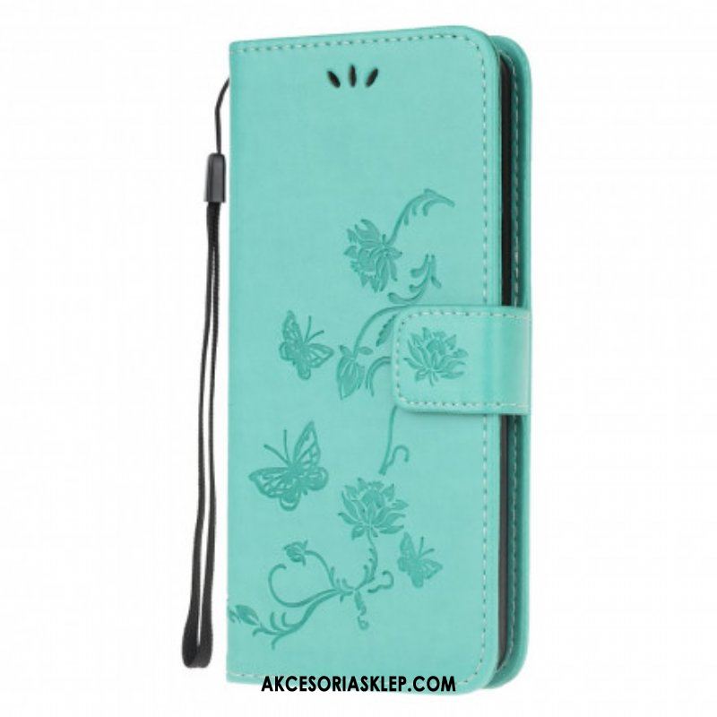 Etui Na Telefon Pokrowce do Xiaomi Redmi Note 10 / 10S Motyle I Kwiaty