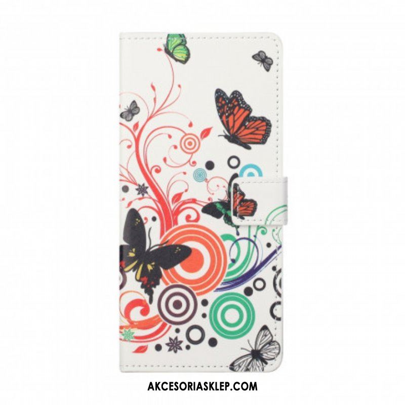 Etui Na Telefon Pokrowce do Xiaomi Redmi Note 10 Pro Motyle I Kwiaty