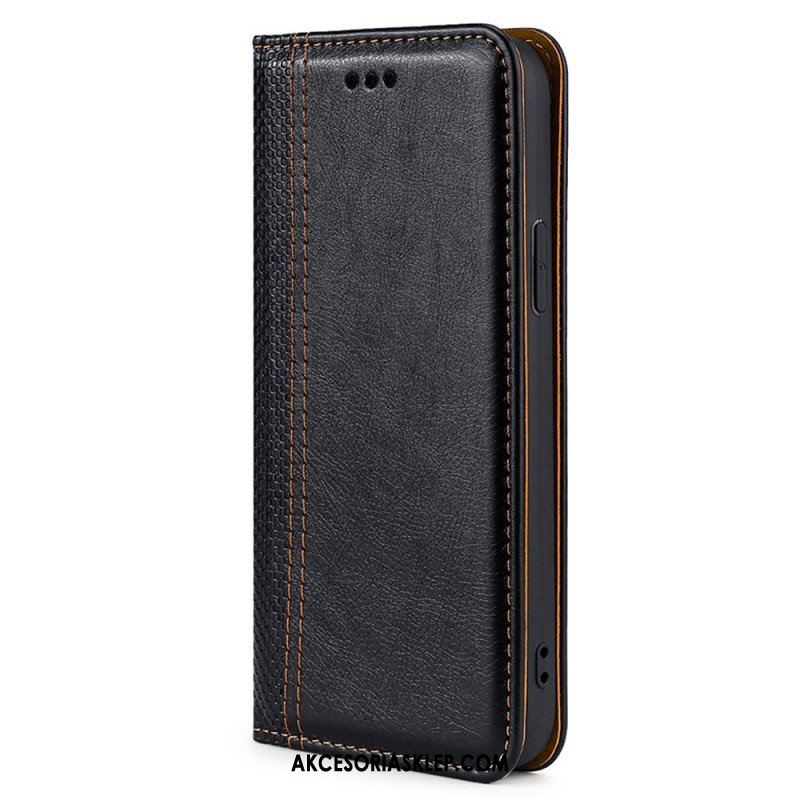 Etui Na Telefon do Google Pixel 6 Etui Folio Przeszycia Ze Skóry Liczi