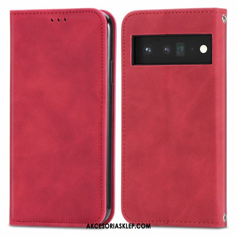 Etui Na Telefon do Google Pixel 6 Pro Etui Folio Dotykowy Design W Stylu Vintage