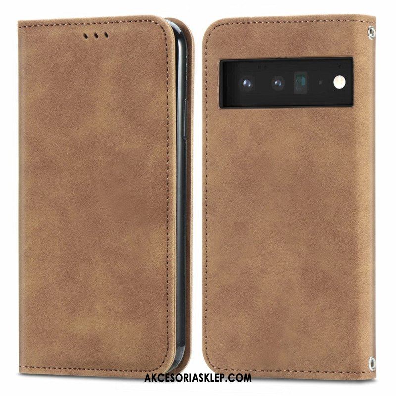 Etui Na Telefon do Google Pixel 6 Pro Etui Folio Dotykowy Design W Stylu Vintage