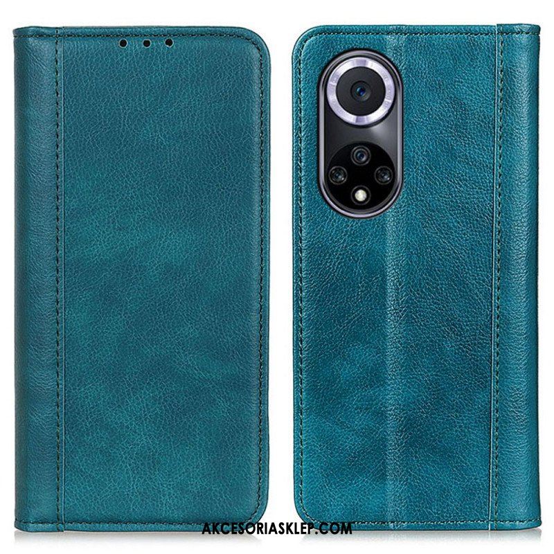 Etui Na Telefon do Honor 50 Etui Folio Elegancka Dwoina Skóry Liczi