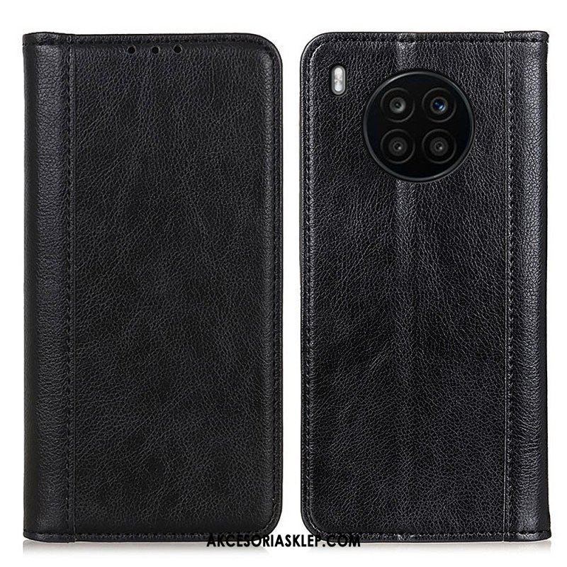 Etui Na Telefon do Honor 50 Lite Etui Folio Elegancka Dwoina Skóry Liczi