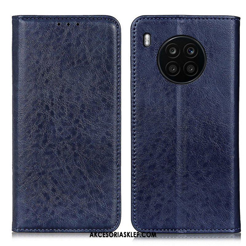 Etui Na Telefon do Honor 50 Lite Etui Folio Matowa Skóra Dwoinowa