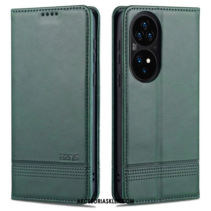 Etui Na Telefon do Huawei P50 Pro Etui Folio Stylizacja Skóry Azns