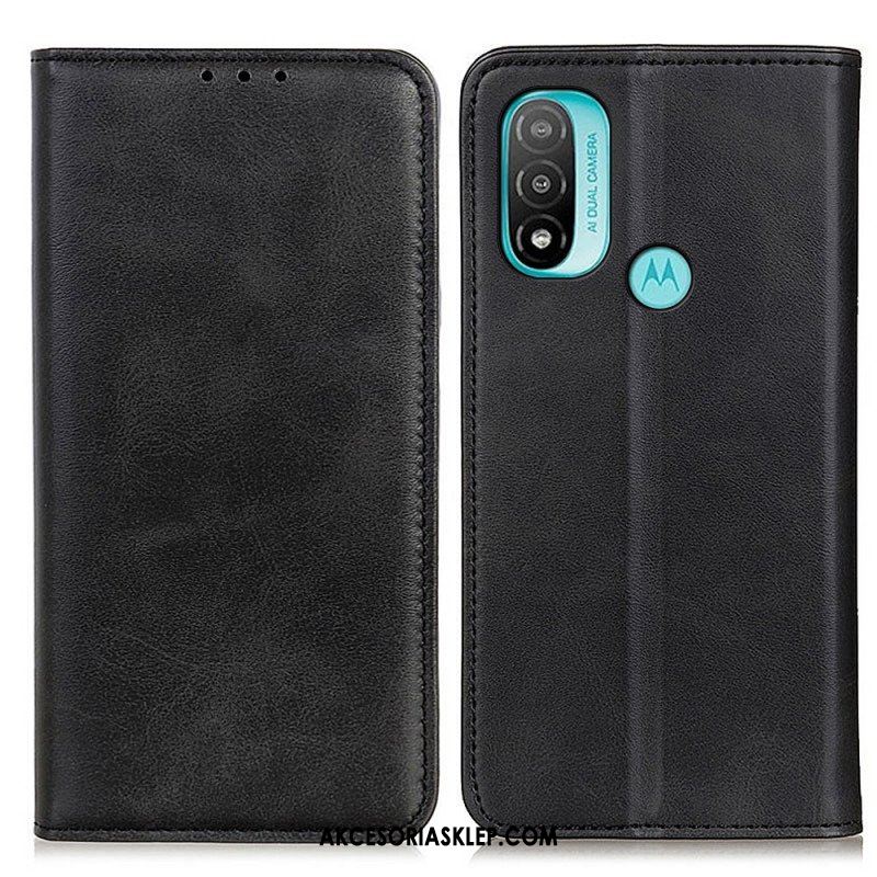 Etui Na Telefon do Moto E40 / E30 / E20 Etui Folio Elegancka Dwoina Skórzana