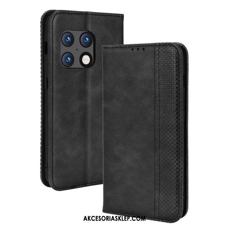 Etui Na Telefon do OnePlus 10 Pro 5G Etui Folio Stylizowany Efekt Skóry W Stylu Vintage