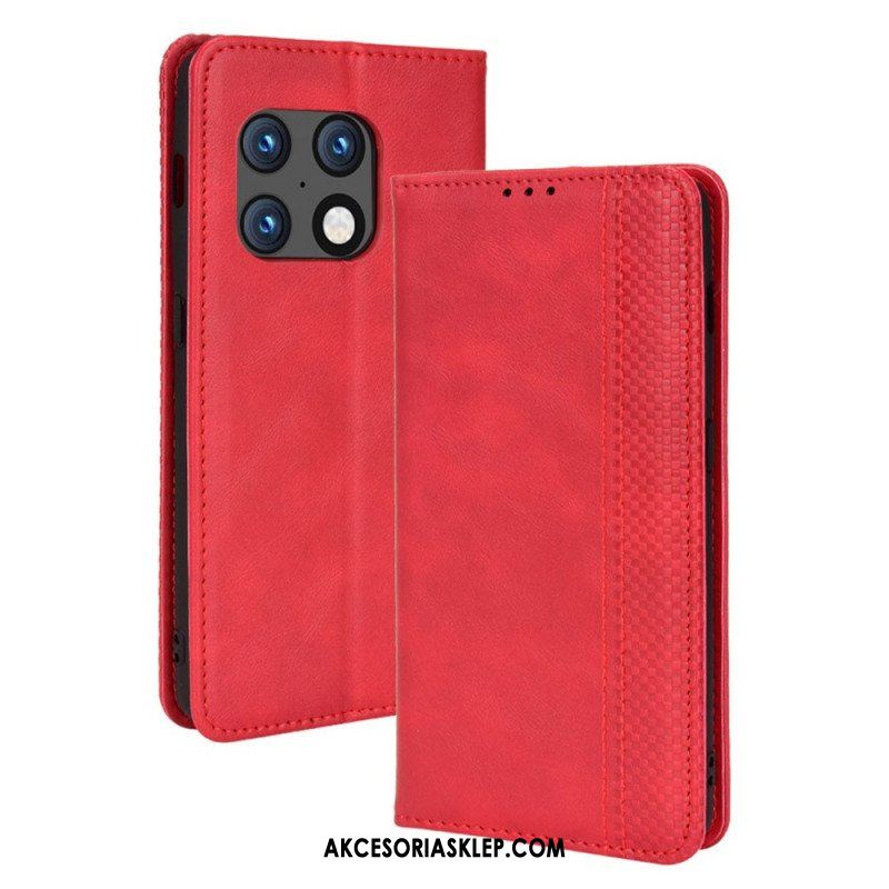 Etui Na Telefon do OnePlus 10 Pro 5G Etui Folio Stylizowany Efekt Skóry W Stylu Vintage