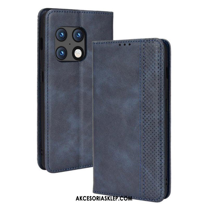 Etui Na Telefon do OnePlus 10 Pro 5G Etui Folio Stylizowany Efekt Skóry W Stylu Vintage