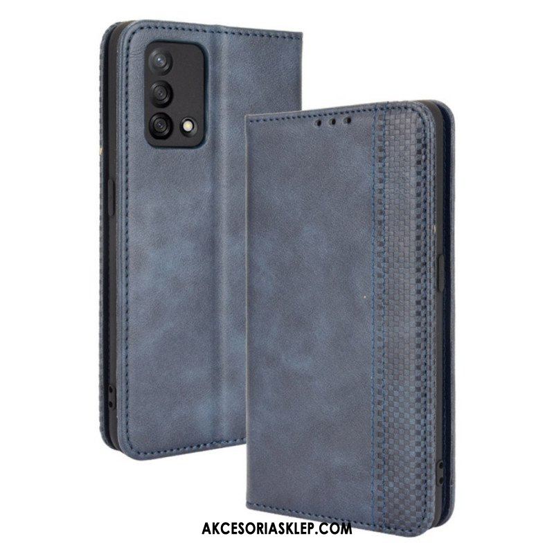 Etui Na Telefon do Oppo A74 4G Etui Folio Stylizowany Efekt Skóry W Stylu Vintage