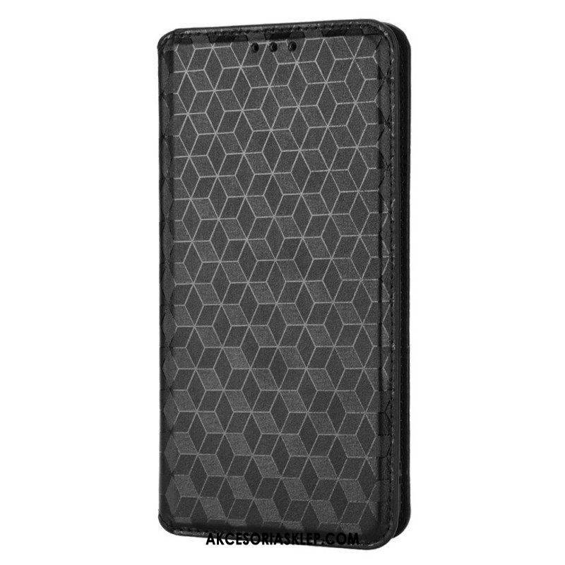 Etui Na Telefon do Oppo Find X5 Pro Etui Folio Efekt Diamentowej Skóry 3d