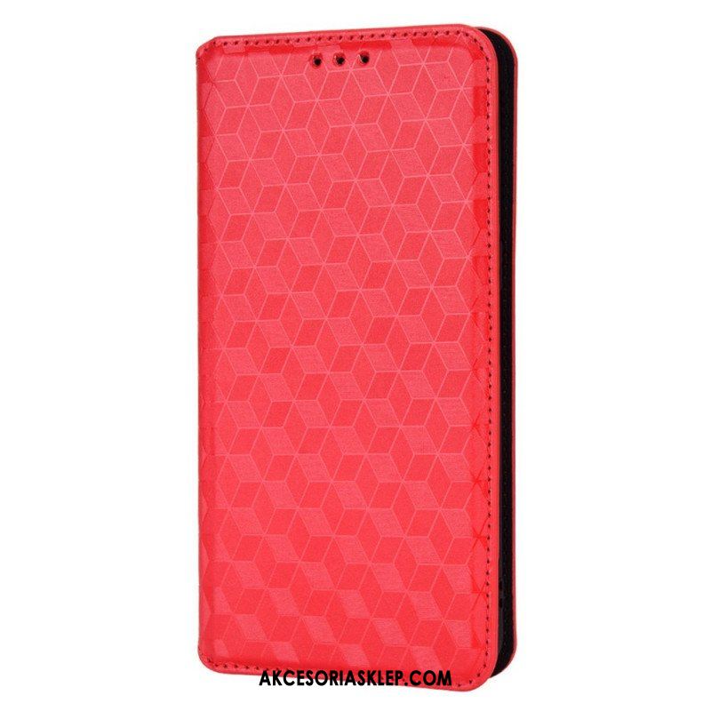 Etui Na Telefon do Oppo Find X5 Pro Etui Folio Efekt Diamentowej Skóry 3d