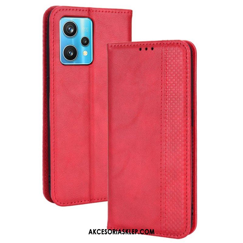 Etui Na Telefon do Realme 9 5G Etui Folio Stylizowany Efekt Skóry W Stylu Vintage