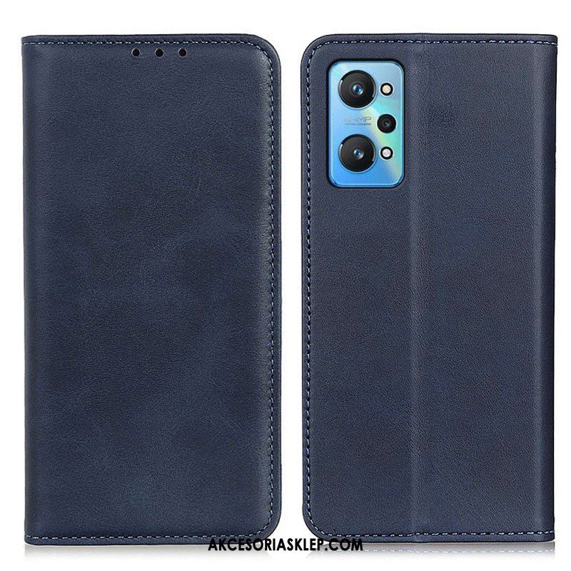 Etui Na Telefon do Realme GT Neo 3T / Neo 2 Etui Folio Elegancka Dwoina Skórzana