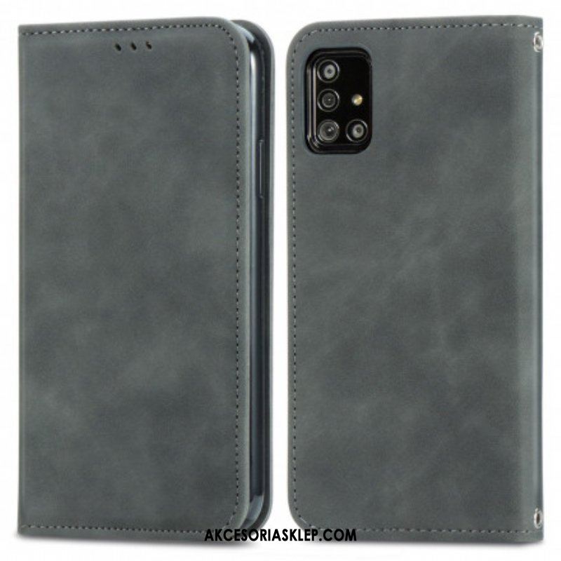 Etui Na Telefon do Samsung Galaxy A51 5G Etui Folio Sztuczna Skóra W Stylu Vintage