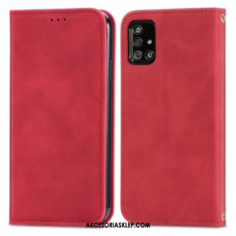 Etui Na Telefon do Samsung Galaxy A51 5G Etui Folio Sztuczna Skóra W Stylu Vintage