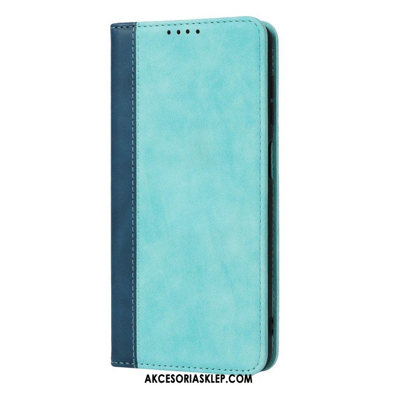 Etui Na Telefon do Samsung Galaxy M12 / A12 Etui Folio Dwukolorowy Skórzany Styl