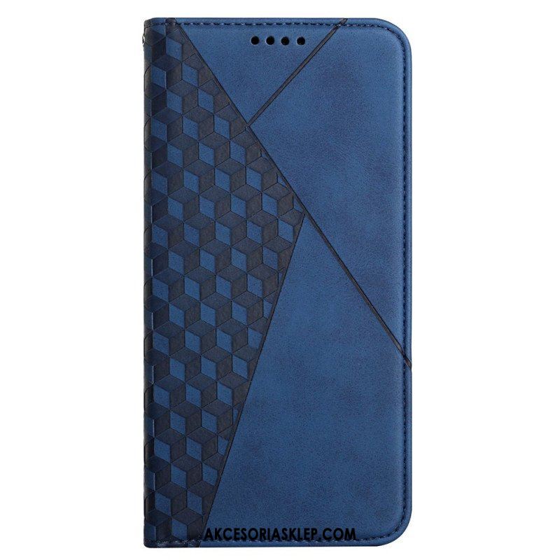 Etui Na Telefon do Samsung Galaxy M12 / A12 Etui Folio Efekt Geo Skóry