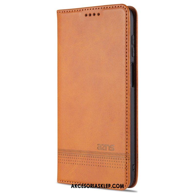 Etui Na Telefon do Samsung Galaxy M32 Etui Folio Stylizacja Skóry Azns