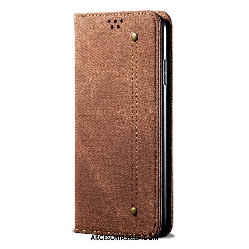 Etui Na Telefon do Samsung Galaxy M32 Etui Folio Tkanina Dżinsowa