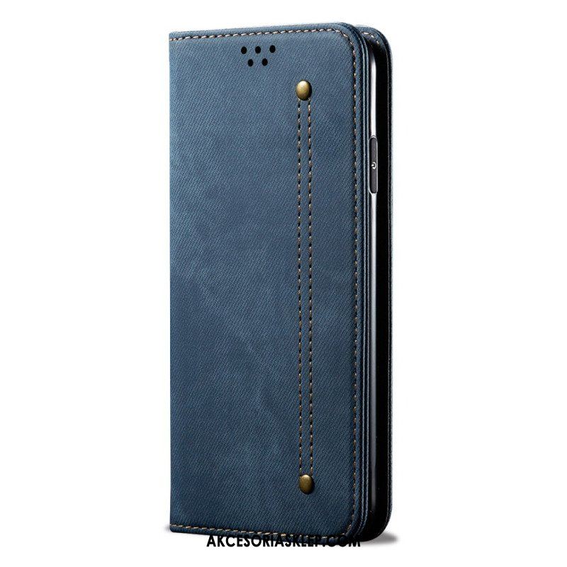 Etui Na Telefon do Samsung Galaxy M32 Etui Folio Tkanina Dżinsowa